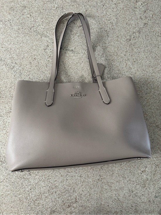 Coach Handbags - Coach Taupe Leather Double-Handle Tote